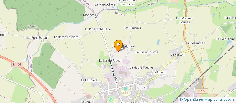 localisation de l'entreprise M.E. GROSSET  SAINT-MEEN-LE-GRAND