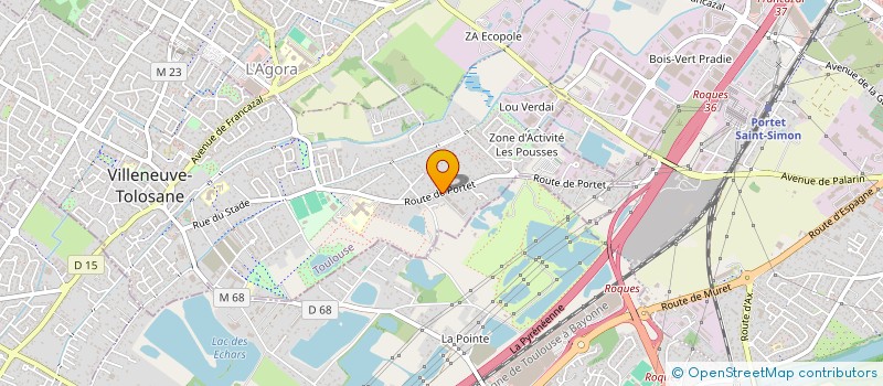 localisation de l'entreprise M.E.L.T à VILLENEUVE-TOLOSANE