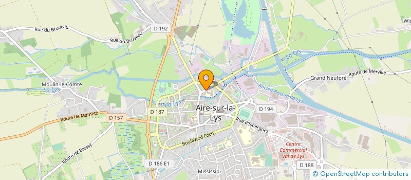 localisation de l'entreprise M.E.M.H. à AIRE SUR LA LYS