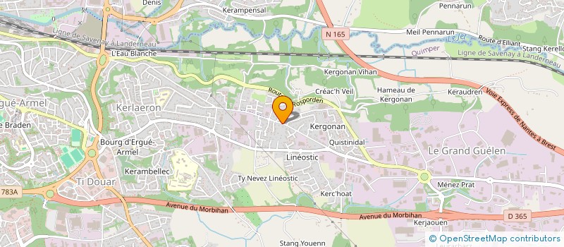 localisation de l'entreprise M.E.P. à QUIMPER