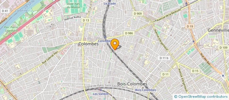 localisation de l'entreprise M.E.P.S.  COLOMBES