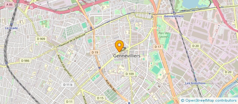 localisation de l'entreprise M.E.R. à GENNEVILLIERS