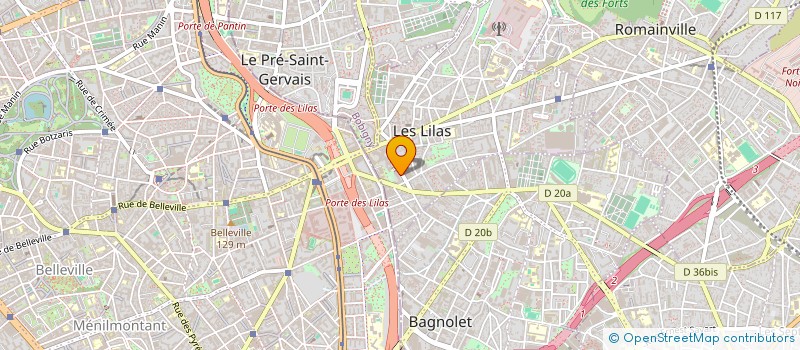 localisation de l'entreprise M.E.R. IMMO à LES LILAS