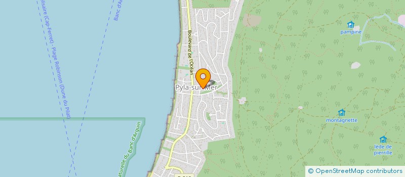 localisation de l'entreprise M.E.R SURF CLUB à LA TESTE DE BUCH