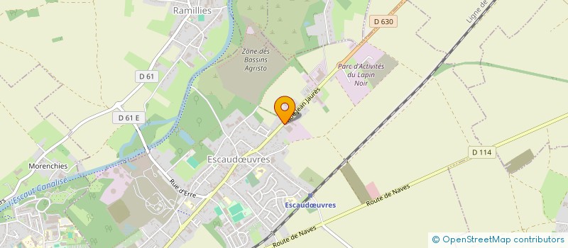 localisation de l'entreprise M.E.S.A  ESCAUDUVRES