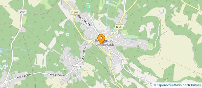 localisation de l'entreprise M.E.S. PROJETS à BRUYERES-ET-MONTBERAULT