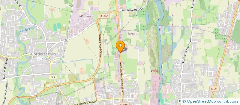 localisation de l'entreprise M.E.T.N.  TARBES