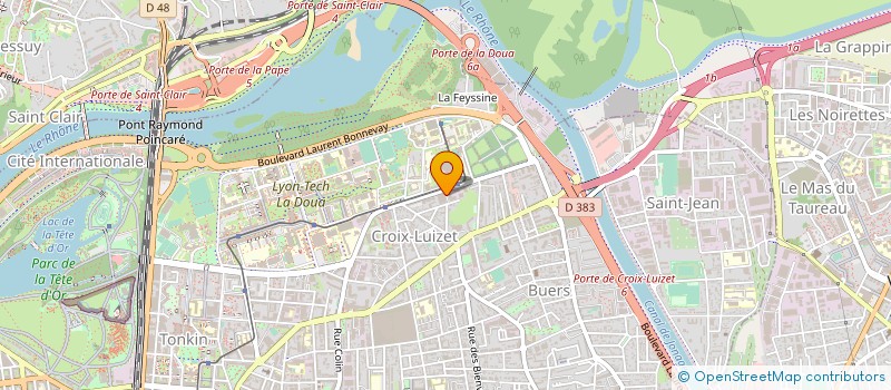 localisation de l'entreprise M.E.V.I.A. à VILLEURBANNE