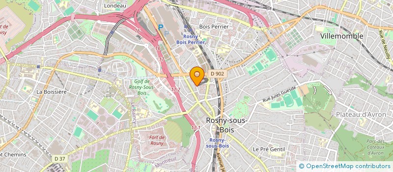 localisation de l'entreprise M ENERGY à ROSNY-SOUS-BOIS