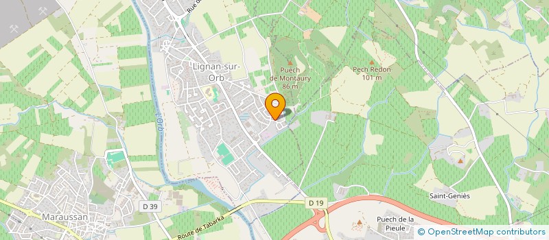 localisation de l'entreprise M'ESTHETIC à LIGNAN-SUR-ORB