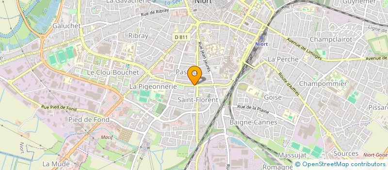 localisation de l'entreprise M ET B  NIORT