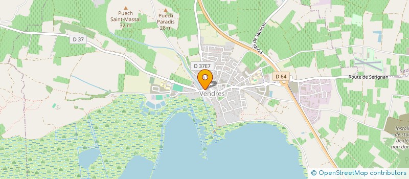 localisation de l'entreprise M ET B  VENDRES