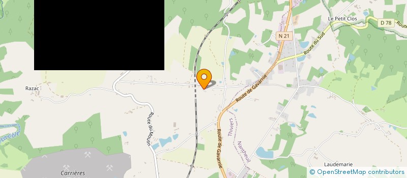 localisation de l'entreprise M ET CIE  THIVIERS