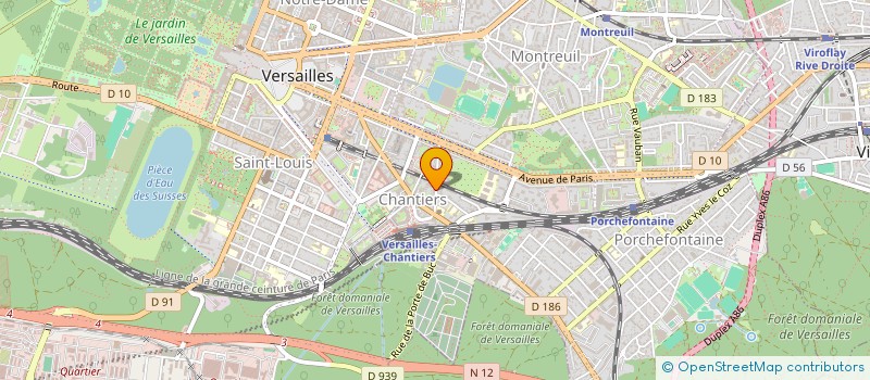 localisation de l'entreprise M ET D ARCHITECTURE à VERSAILLES