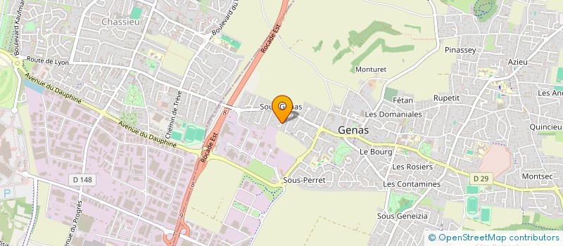 localisation de l'entreprise M ET D DISTRIBUTION à GENAS