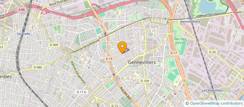localisation de l'entreprise M ET H à GENNEVILLIERS