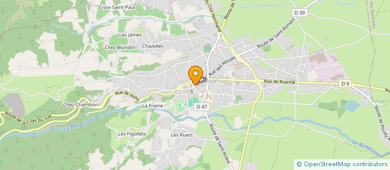 localisation de l'entreprise M ET H GONIN  RENAISON