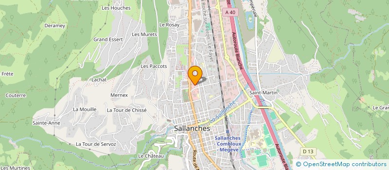 localisation de l'entreprise M ET H GYM à SALLANCHES