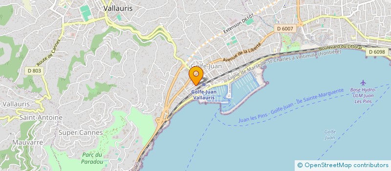 localisation de l'entreprise M ET M à VALLAURIS