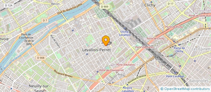 localisation de l'entreprise M ET M à LEVALLOIS-PERRET