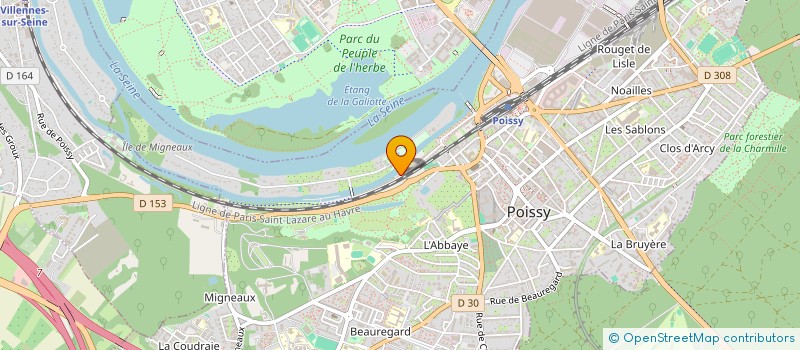 localisation de l'entreprise M ET M  POISSY