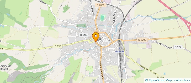 localisation de l'entreprise M ET M à GANNAT