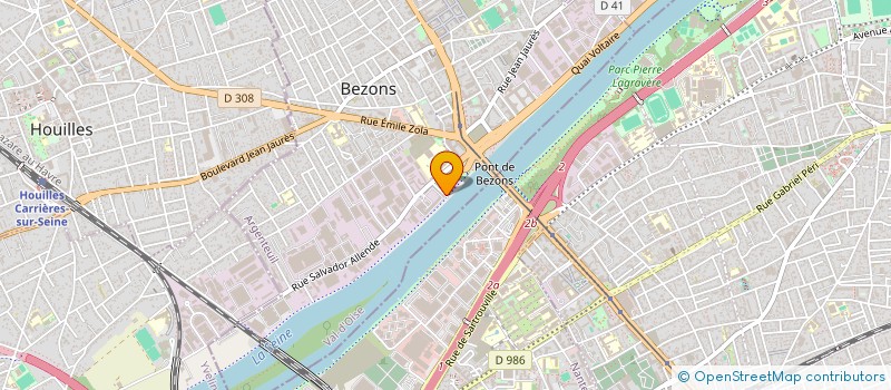 localisation de l'entreprise M ET M CONSTRUCTION à BEZONS