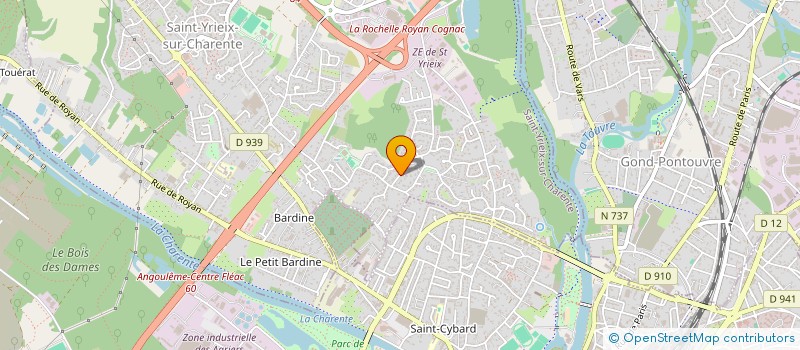 localisation de l'entreprise M ET M SERVICES à SAINT-YRIEIX-SUR-CHARENTE