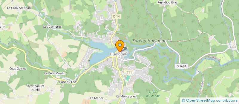 localisation de l'entreprise M ET MME LE DU LUDOVIC  HUELGOAT