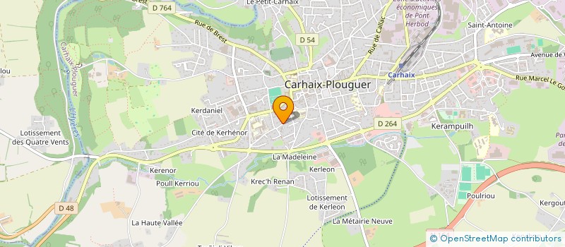 localisation de l'entreprise M ET MME PASTOR  CARHAIX-PLOUGUER