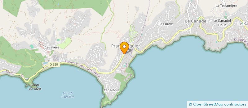 localisation de l'entreprise M ET MME PRANDINI à LE LAVANDOU