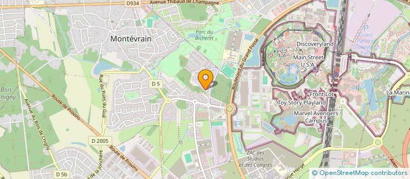 localisation de l'entreprise M ET MME SUGRUE  MICHAEL  MONTEVRAIN