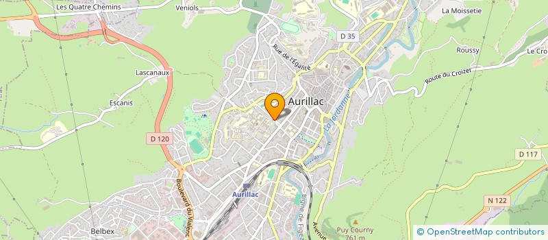localisation de l'entreprise M ET MME VERSTICHELEN à AURILLAC