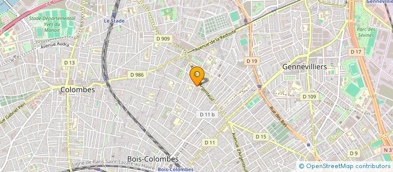 localisation de l'entreprise M ET MME ZINSOU LMNP 12 RUE GRAMME B COLOMBES à BOIS-COLOMBES