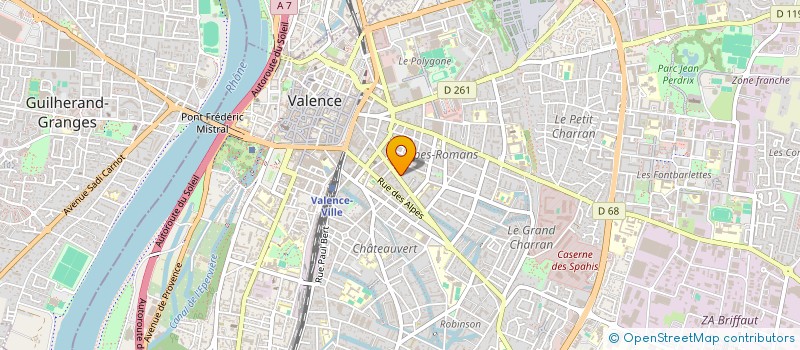 localisation de l'entreprise M ET N à VALENCE