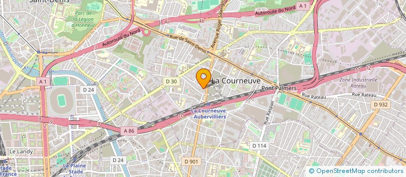 localisation de l'entreprise M ET N DECO à LA COURNEUVE