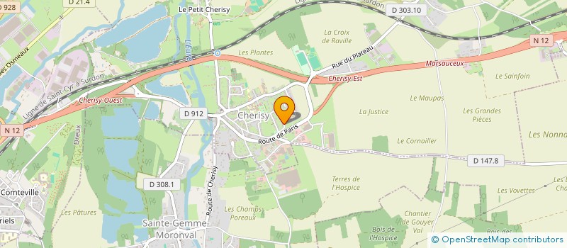 localisation de l'entreprise M ET V BATILUX à CHERISY