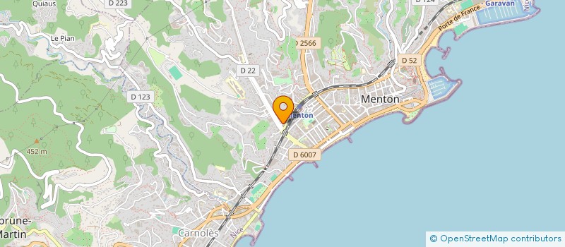 localisation de l'entreprise M.F. à MENTON
