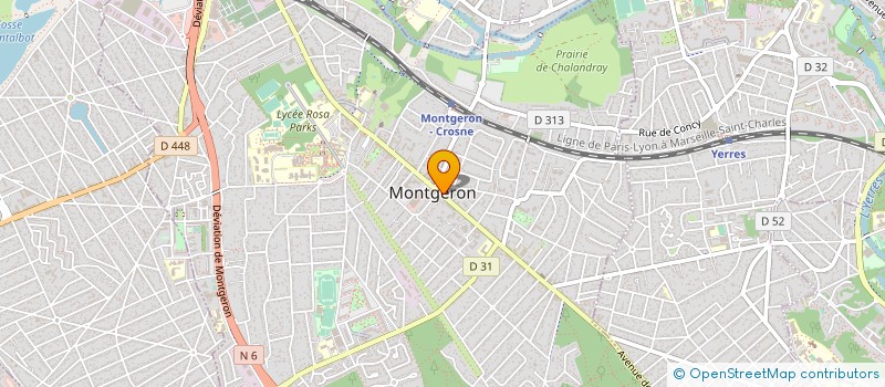 localisation de l'entreprise M & F à MONTGERON