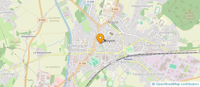 localisation de l'entreprise M & F à NOYON