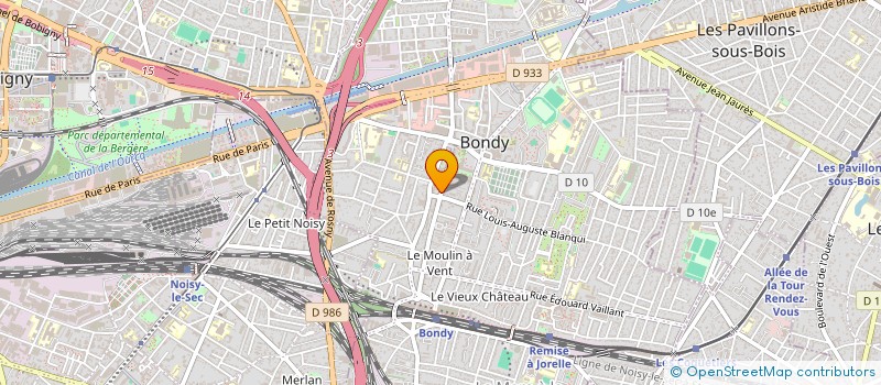 localisation de l'entreprise M.F  BONDY