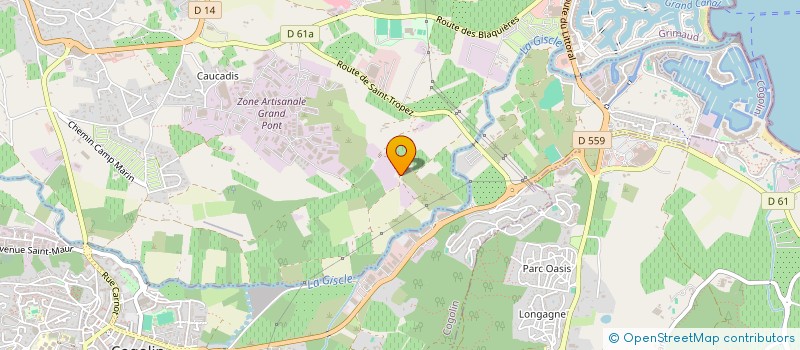 localisation de l'entreprise M.F BATIMENT  GRIMAUD