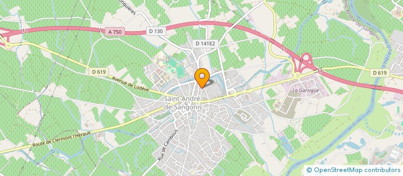 localisation de l'entreprise M.F.C.  SAINT-ANDRE-DE-SANGONIS