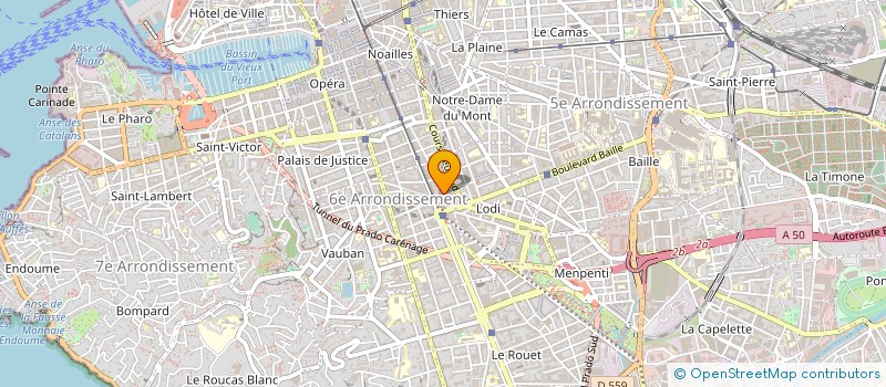 localisation de l'entreprise M.F.D. (MERCURE FRANCE DISTRIBUTION)  MARSEILLE