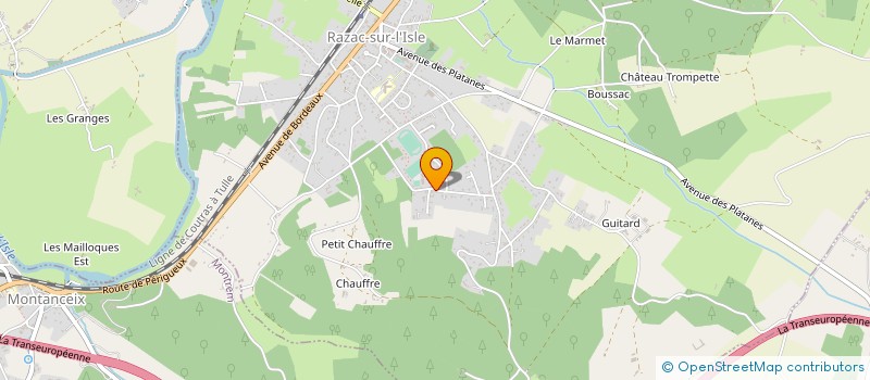 localisation de l'entreprise M.F.L.  MARSAC-SUR-L'ISLE