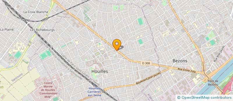 localisation de l'entreprise M.F.M.  HOUILLES