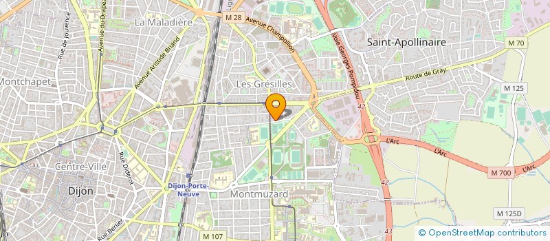 localisation de l'entreprise M.F.P. COURTAGE  DIJON