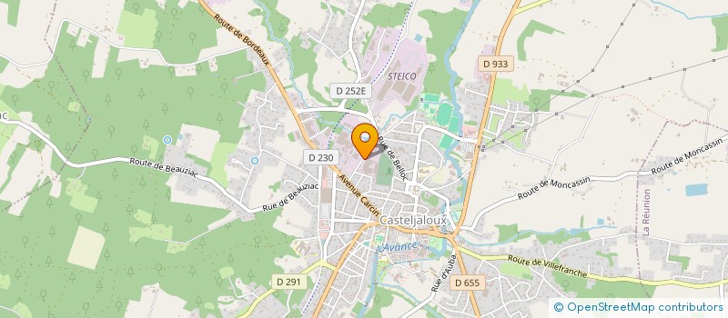 localisation de l'entreprise M.F.P. MOBILIER FONDERIE PEINTURE  CASTELJALOUX