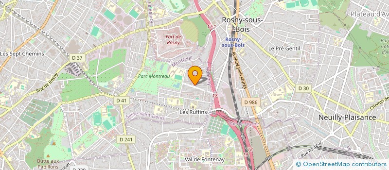 localisation de l'entreprise M. F. R à MONTREUIL
