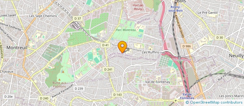 localisation de l'entreprise M.F.T.B à MONTREUIL